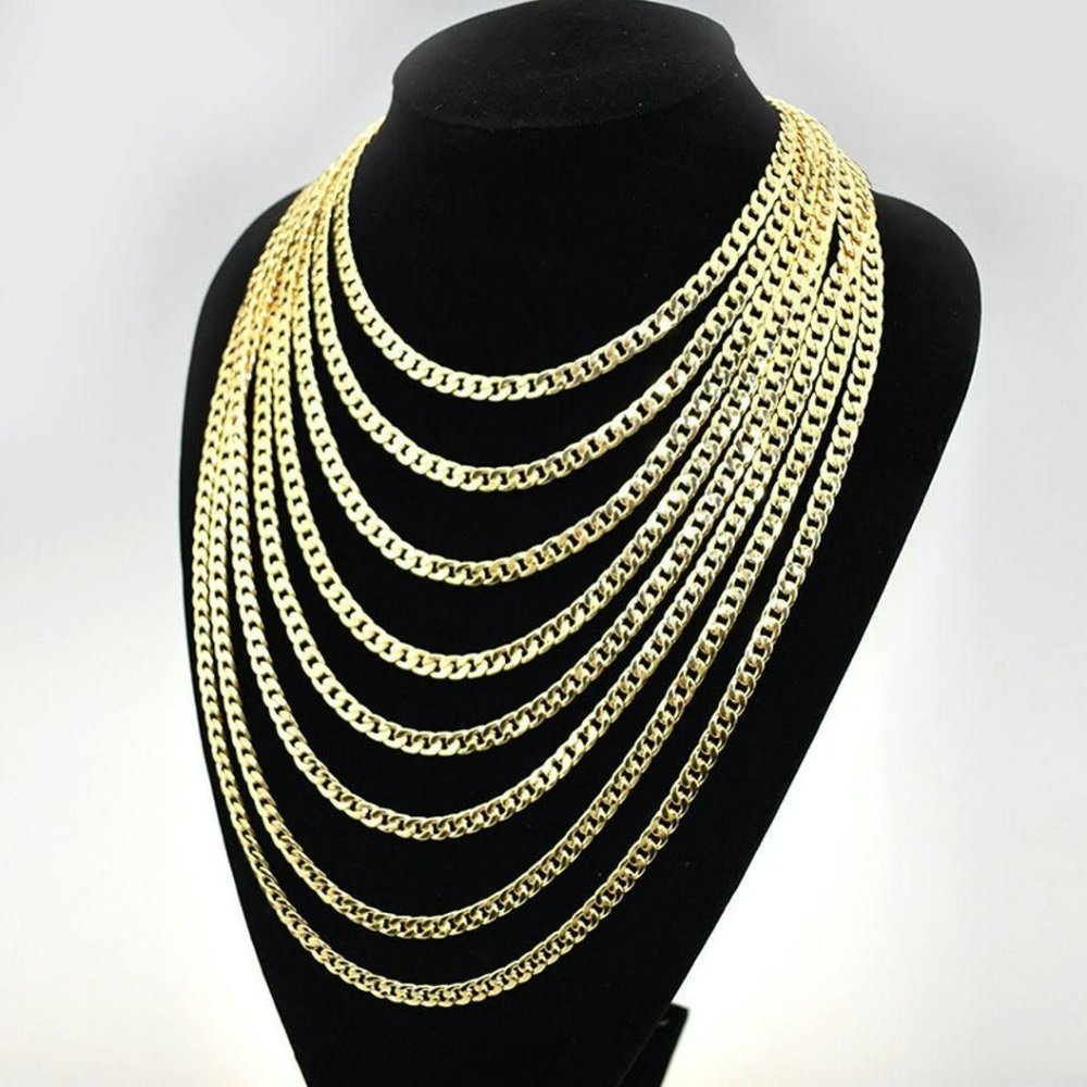 18k 6mm Gold Plated Necklace, Assorted Lengths